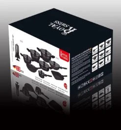 Royal Swiss® Pannenset - 33 Delig - Keramisch - Inductie - Afneembare Handgrepen - Geschikt Voor Oven - Zwart -Keuken Verkoop 1120x1200 3