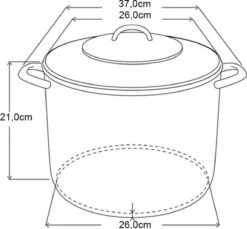 Michelino RVS Soeppan - 10 Liter - Vaatwasserbestendigd - Zilver -Keuken Verkoop 1200x1111