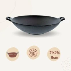 Orange85 Gietijzeren Wokpan - Alle Warmtebronnen - Inductie - Wok - Zwart - 31cm - Gietijzer - Wokpannen 13 Orange85 Gietijzeren Wokpan - Alle Warmtebronnen - Inductie - Wok - Zwart - 31cm - Gietijzer - Wokpannen -Keuken Verkoop 1200x1200 134