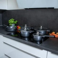 Herenthal Pannenset Inductie - Luxe 10-Delige Pannenset - Kookpotten Voor Alle Warmtebronnen - Kookpan - Pan Inductie Met Glazen Deksels En Koudgrepen - Grijs -Keuken Verkoop 1200x1200 27