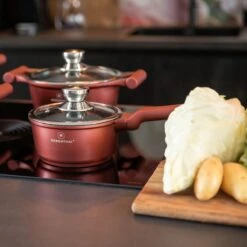 Herenthal Pannenset Inductie - Luxe 10-delige Koekenpan Inductie - Voor Alle Warmtebronnen - Pannen Met Glazen Deksels En Koudgrepen - Burgundy 16 Herenthal Pannenset Inductie - Luxe 10-delige Koekenpan Inductie - Voor Alle Warmtebronnen - Pannen Met Glazen Deksels En Koudgrepen - Burgundy -Keuken Verkoop 1200x1200 79