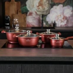 Herenthal Pannenset Inductie - Luxe 10-delige Koekenpan Inductie - Voor Alle Warmtebronnen - Pannen Met Glazen Deksels En Koudgrepen - Burgundy 17 Herenthal Pannenset Inductie - Luxe 10-delige Koekenpan Inductie - Voor Alle Warmtebronnen - Pannen Met Glazen Deksels En Koudgrepen - Burgundy -Keuken Verkoop 1200x1200 80