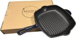 Koock Amsterdam® Grillpan - Geëmailleerd Gietijzer - Geschikt Voor Alle Warmtebronnen - Mat Blauw 9 Koock Amsterdam® Grillpan - Geëmailleerd Gietijzer - Geschikt Voor Alle Warmtebronnen - Mat Blauw -Keuken Verkoop 1200x602 1