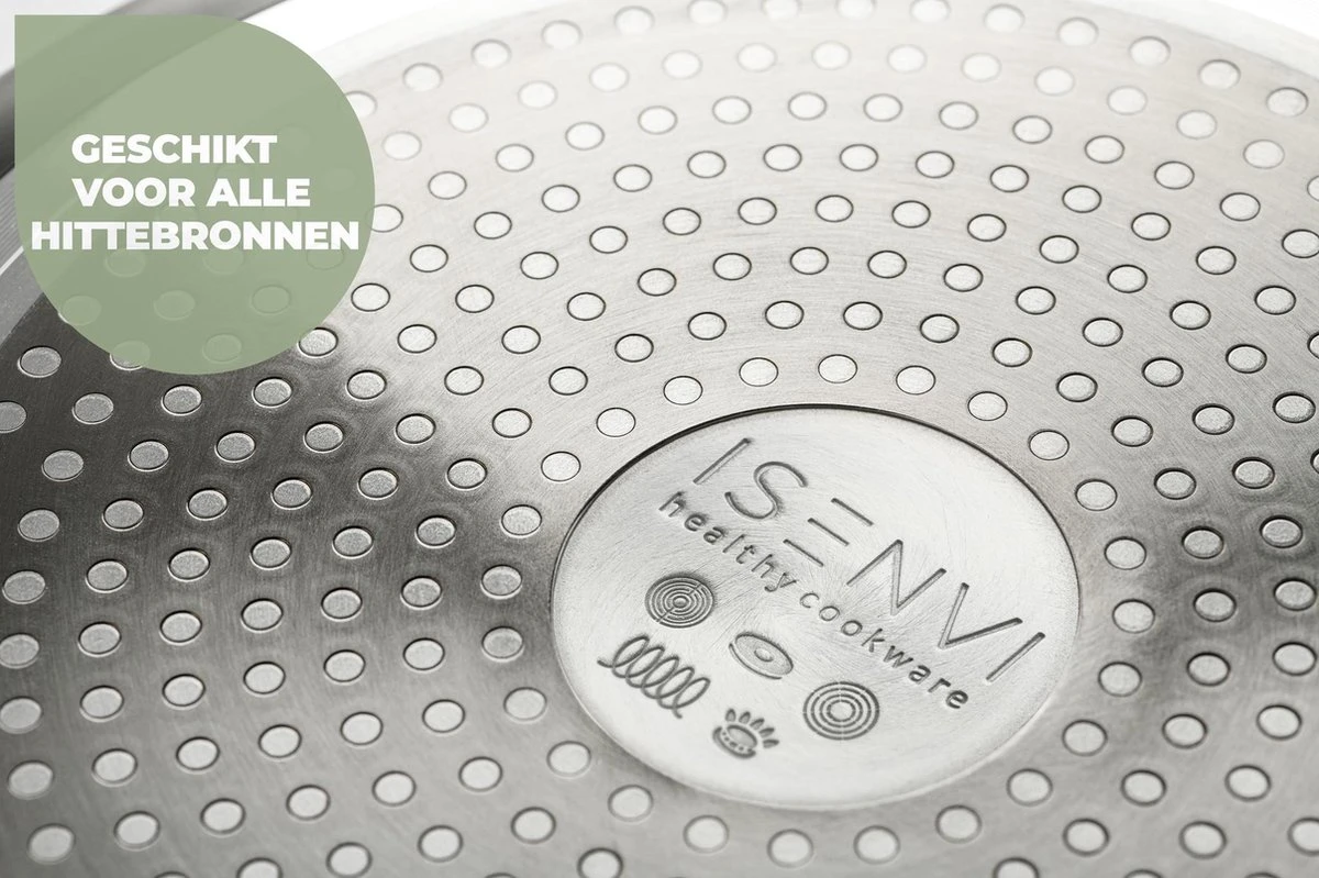 ISENVI Murray Keramische Kookpan 20 CM - RVS Greep 7 ISENVI Murray Keramische Kookpan 20 CM - RVS Greep - Afbeelding 5