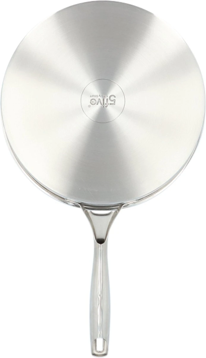 4goodz Dubbelwandige RVS Hapjespan Met Deksel 28 Cm - Zilver 8 4goodz Dubbelwandige RVS Hapjespan Met Deksel 28 Cm - Zilver - Afbeelding 6